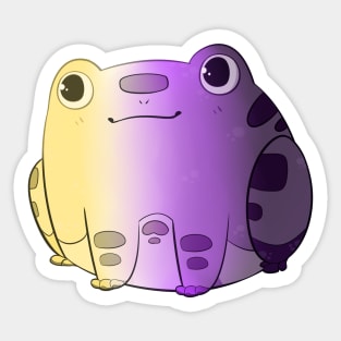 Chibi Frog Sitting - NB Flag Sticker